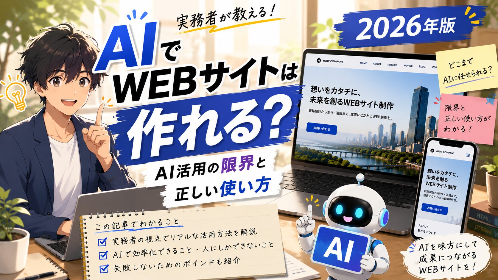 AIでWEBサイトは作れる？実務者が教えるAI活用の限界と正しい使い方